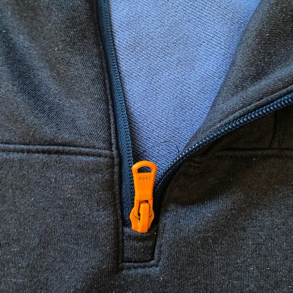 Izod size medium mens blue 3/4 zip pullover sweater - Picture 3 of 5